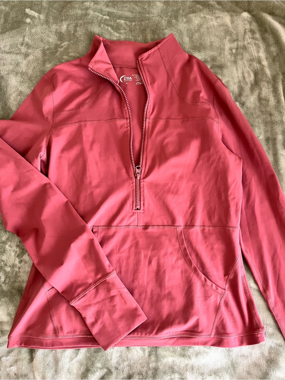 ZYIA Active Rose Pink Quarter-Zip jacket